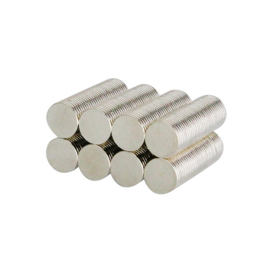 Neodímium korong mágnes,   10mm x 1mm, N35