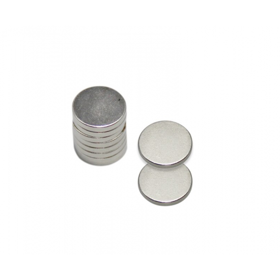 Neodímium korong mágnes,   12mm x 2mm, N50