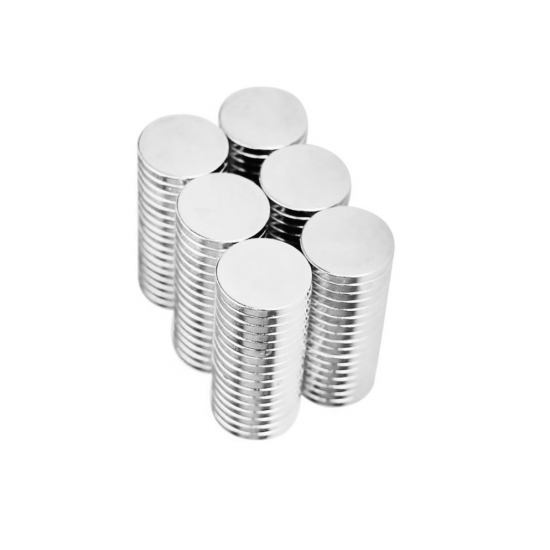 Neodímium korong mágnes,   15mm x 2mm, N42