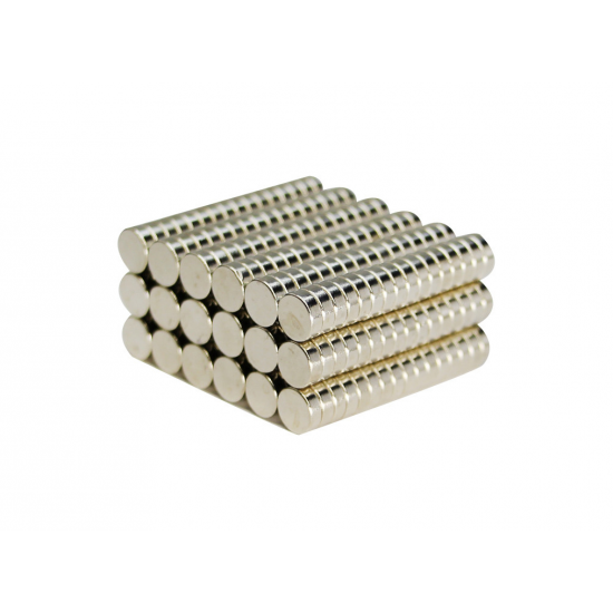 Neodímium korong mágnes,   6mm x 2mm, N48