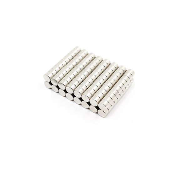 Neodímium korong mágnes,   6mm x 4mm, N48