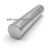 Neodímium mágnes rúd, 25 mm x 100 mm, N35 Neodímium mágnes rúd, 25 mm x 100 mm, N35